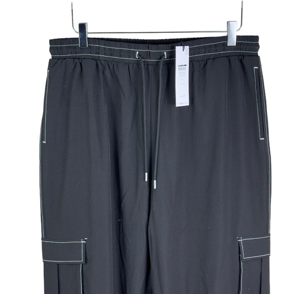 NWT Noisy May Kirby Cargo Utility Jogger Pants Black/White Women’s Size XL - Picture 8 of 16